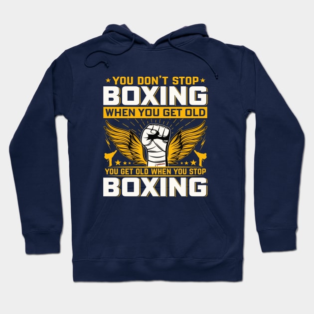 Dont Stop Boxing Hoodie by Lebihanto